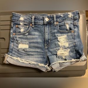 American Eagle HiRise Shortie Jean Shorts
